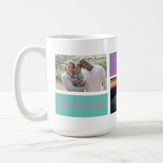 Custom Collage 3 Foto Personalisiert Opa Tasse (Links)