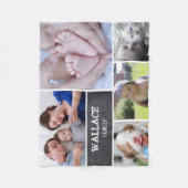 Custom Collage 5 Fotos, Personalisiert, chalkulier Fleecedecke (Vorderseite)