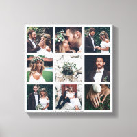 Custom Collage 9 Wedding Foto Square
