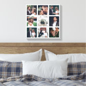 Custom Collage 9 Wedding Foto Square Leinwanddruck (Insitu (Schlafzimmer))