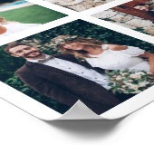 Custom Collage 9 Wedding Foto Square Poster (Ecke)