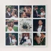 Custom Collage 9 Wedding Foto Square Puzzle (Vertikal)