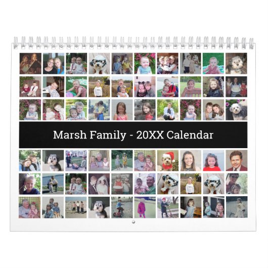 Custom Collage Modern Family - 60 Foto 2024 Kalender (Titelbild)