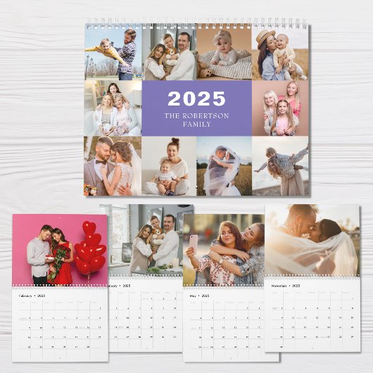 Custom Collage Modernes Family Foto 2025 Kalender