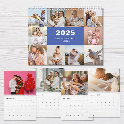 Custom Collage Modernes Family Foto 2025 Kalender