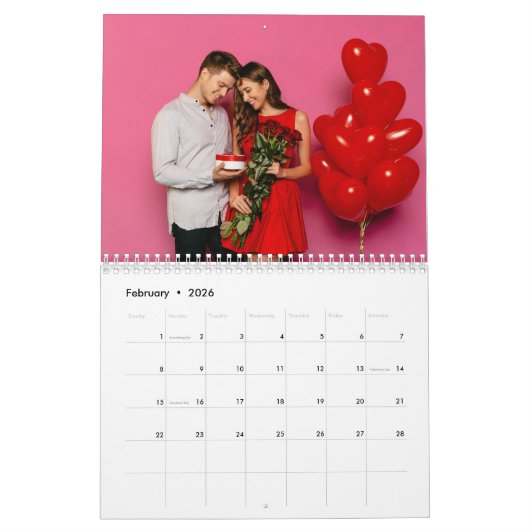 Custom Collage Modernes Family Foto 2025 Kalender (Feb 2026)