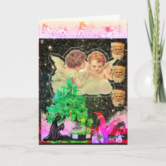 CUSTOM COLLAGE ORIGINAL DESIGN CHRISTMAS CARD KARTE (Vorderseite)