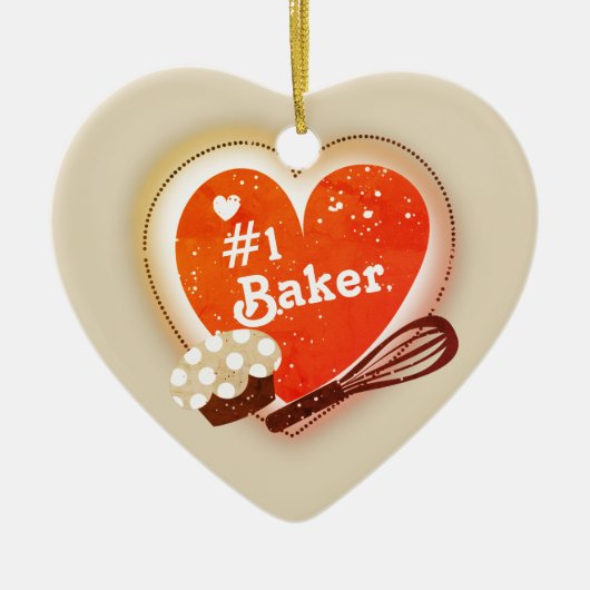 Custom color #1 Baker Christmas tree ornament (Vorne)