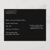 Custom Color Abschluss Class of Yellow Elegance Einladungspostkarte (Rückseite)