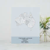 Custom Color Australia Karte (Stehend Vorderseite)