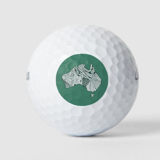 Custom Color Australia Karte Golfball (Vorderseite)