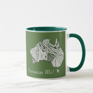 Custom Color Australia Souvenir Karte Tasse