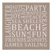 Custom Color Beach House Poster (Vorderseite)