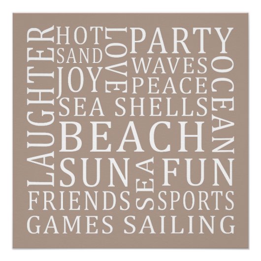 Custom Color Beach House Poster (Vorderseite)