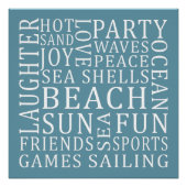 Custom Color Beach House Poster (Vorderseite)