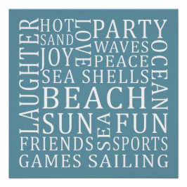 Custom Color Beach House Poster