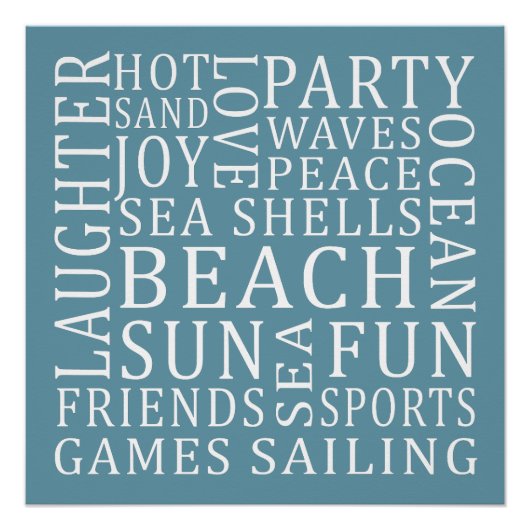 Custom Color Beach House Poster (Vorderseite)