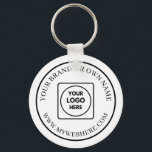 Custom Color Business Logo Promo Keychains Schlüsselanhänger<br><div class="desc">Promote your brand with this custom color business logo keychain. Perfect for small business marketing,  company branding,  and professional giveaways. Personalize with your logo,  business name,  or custom text to create a sleek branded accessory. A modern minimalist promotional product ideal for clients,  events,  and networking.</div>