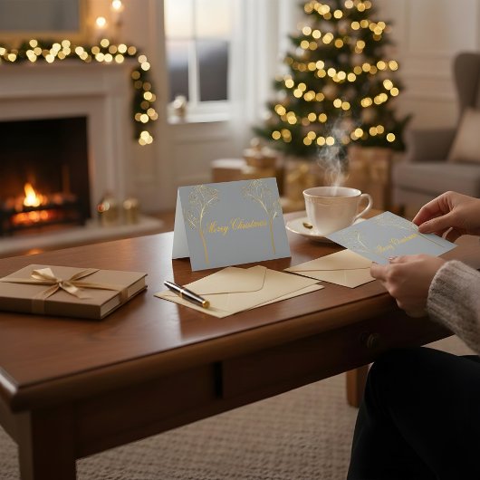 Custom Color Christmas Card Dankeskarte