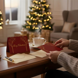 Custom Color Christmas Card Dankeskarte