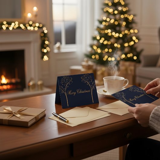 Custom Color Christmas Card Dankeskarte