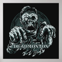 Custom color DEADMONTON Zombie Poster