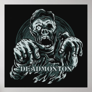 Custom color DEADMONTON Zombie Poster