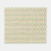 Custom Color Diamond Floral Pattern Fleecedecke (Vorderseite (Horizontal))
