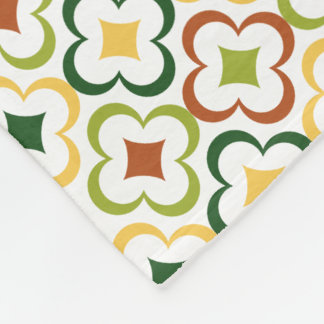 Custom Color Diamond Floral Pattern Fleecedecke