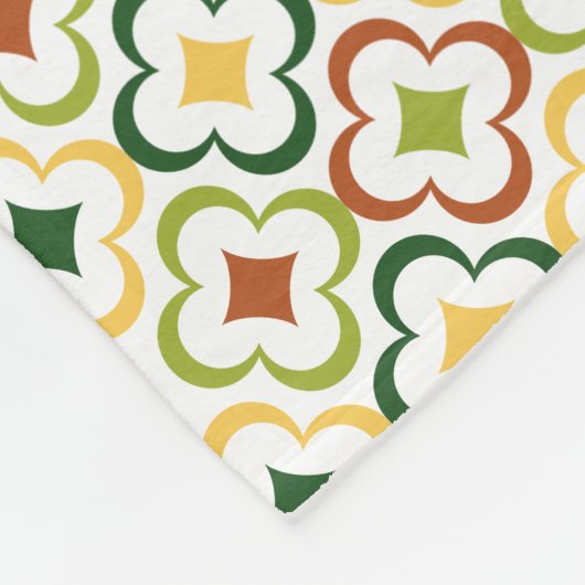 Custom Color Diamond Floral Pattern Fleecedecke (Ecke)