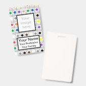 Custom Color Flash Cards - Abzeichen der Schulseri Ausweis (Vorder- & Rückseite)