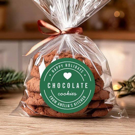 Custom Color hausgemachte Waren Küche glücklichen  Runder Aufkleber