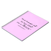 Custom Color Little but Fierce Shakespeare Zitat Notizblock (Linke Seite)