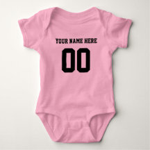 Custom Color/Name Baby Sports Black Jersey