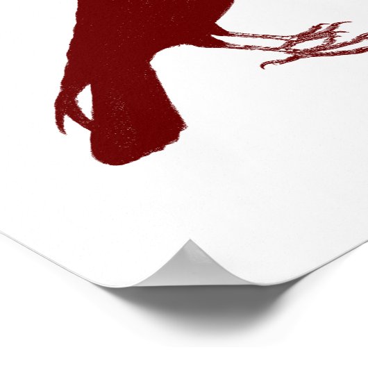 Custom Color Raven Print Poster (Ecke)