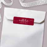 Custom Color Relax Script With Love Wedding Favor<br><div class="desc">This stylish wedding favor label feature the words "with love" in white script against an editable background color (click customize to change). It makes a great wedding favor label for your wedding favor ohrfeigen. It is easy to personalize; just replace the placeholder text to add your own information. For more...</div>