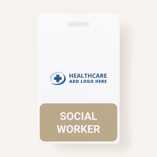 Custom Color Text Social Worker Companion Ausweis (Vorderseite)