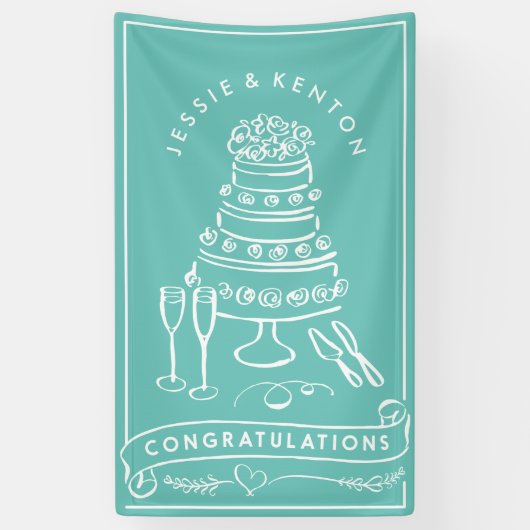 Custom Color Verlobung Gratulations Banner (Vertikal)