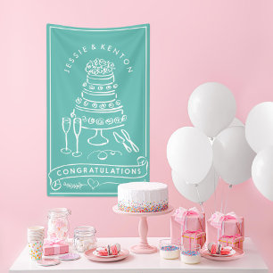 Custom Color Verlobung Gratulations Banner