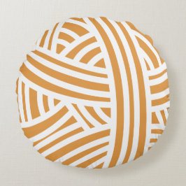 Custom Color Yarn - Stylisierte Garnkugel Rundes Kissen