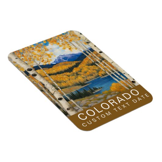 Custom Colorado Aspens Mountains Fall Magnet (Rechte Seite)
