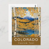 Custom Colorado Aspens Mountains Fall Postkarte (Vorne/Hinten)