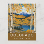 Custom Colorado Aspens Mountains Fall Postkarte (Vorderseite)