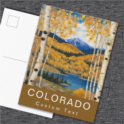 Custom Colorado Aspens Mountains Fall Postkarte