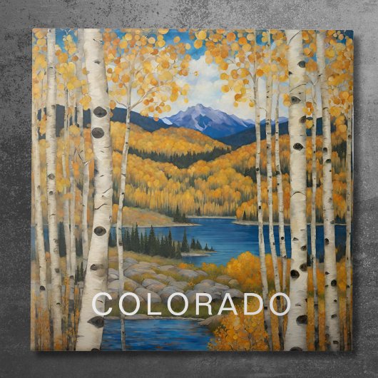 Custom Colorado Aspens Mountains Fliese