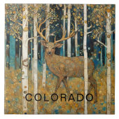 Custom Colorado Mountain Fall Deer Fliese (Vorderseite)
