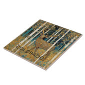 Custom Colorado Mountain Fall Deer Fliese (Seite)