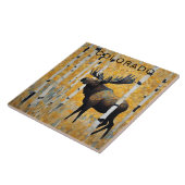 Custom Colorado Mountain Fall Moose Fliese (Seite)