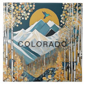 Custom Colorado Mountain Hummingbird Fliese (Vorderseite)