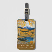 Custom Colorado Mountain Vacation Souvenir Gepäckanhänger (Vorderseite Vertikal)